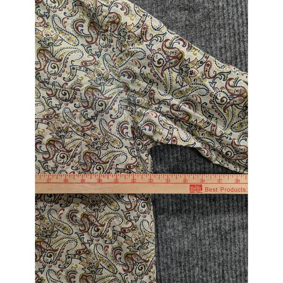 Alan Flusser Men's Paisley Print Long Sleeve Button Down Casual Shirt Size XL - Picture 5 of 8